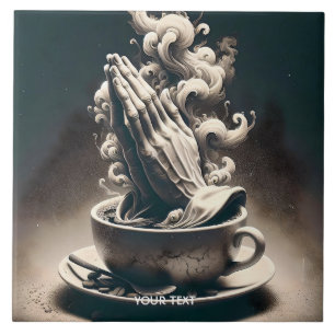 Fantasy Cute Hands Coffee Cup Tile