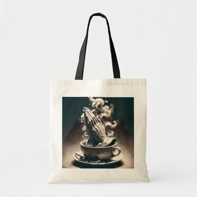 Fantasy Cute Hands Coffee Cup Tote Bag (Front)