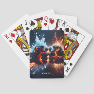 Fantasy Cute Hands Lava Ice Playing Cards