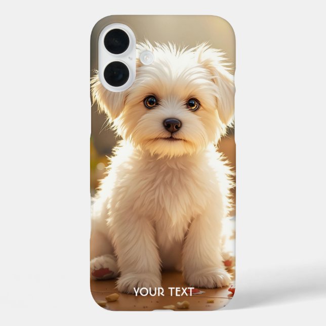 Fantasy Cute Happy Maltese Puppy Case-Mate iPhone Case (Back)