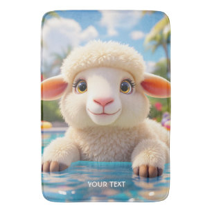 Fantasy Cute Happy Sheep Pool Bath Mat