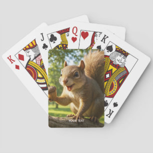 Fantasy Cute Happy Squirrel Forest Playing Cards