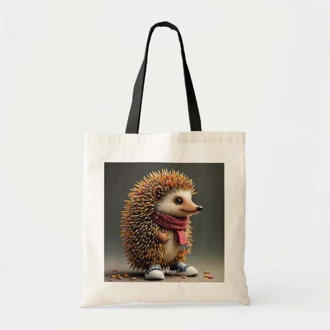 Fantasy Cute Hedgehog Sharp Needles Tote Bag (Front)