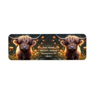 Fantasy Cute Highland Baby Cow