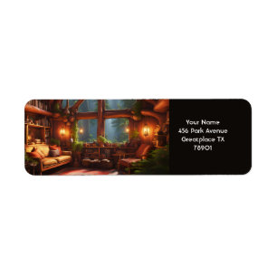 Fantasy Cute House Tree Books
