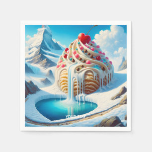 Fantasy Cute Ice Cream Mountain Napkin