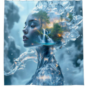 Fantasy Cute Ice Girl Forest Shower Curtain