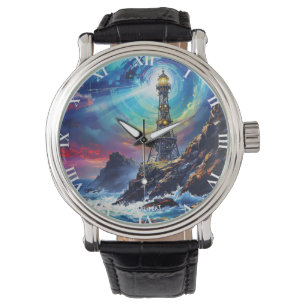 Fantasy Cute Iron Lighthouse Cliff Watch