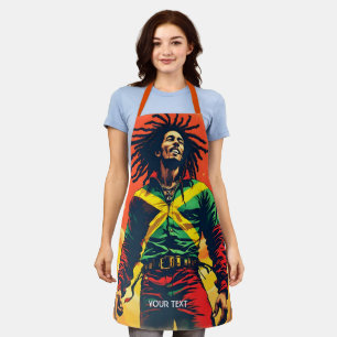 Fantasy Cute Jamaica Flag Sun Apron
