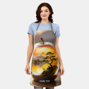 Fantasy Cute Japanese Apple View Apron