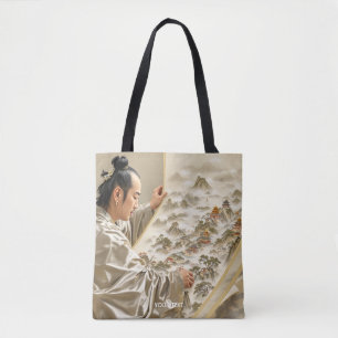 Fantasy Cute Japanese Painter Landscape Tote Bag