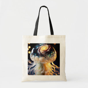 Fantasy Cute Jellyfish Space Stars Tote Bag