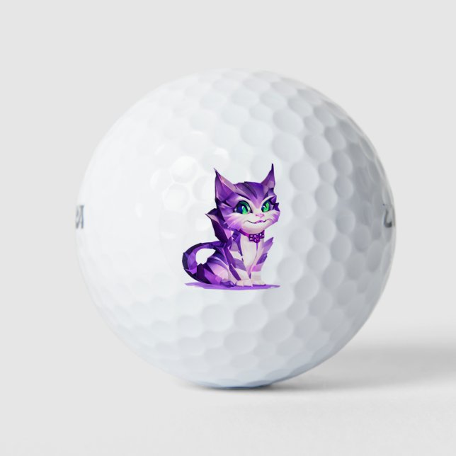 Fantasy Cute Kawaii baby Cheshire cat kitten Golf Balls (Front)