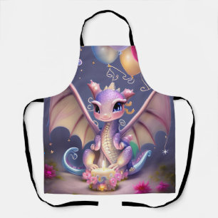 Fantasy Cute Kawaii baby dragon Apron