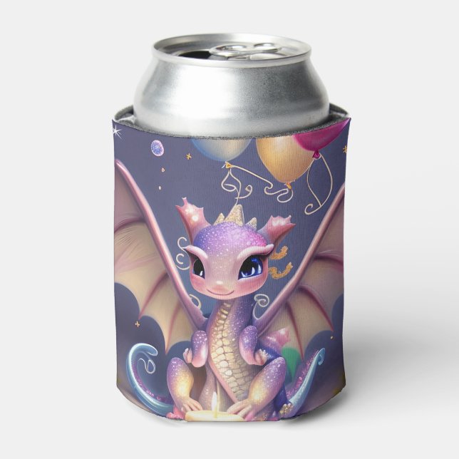 Fantasy Cute Kawaii baby dragon  Can Cooler (Can Front)