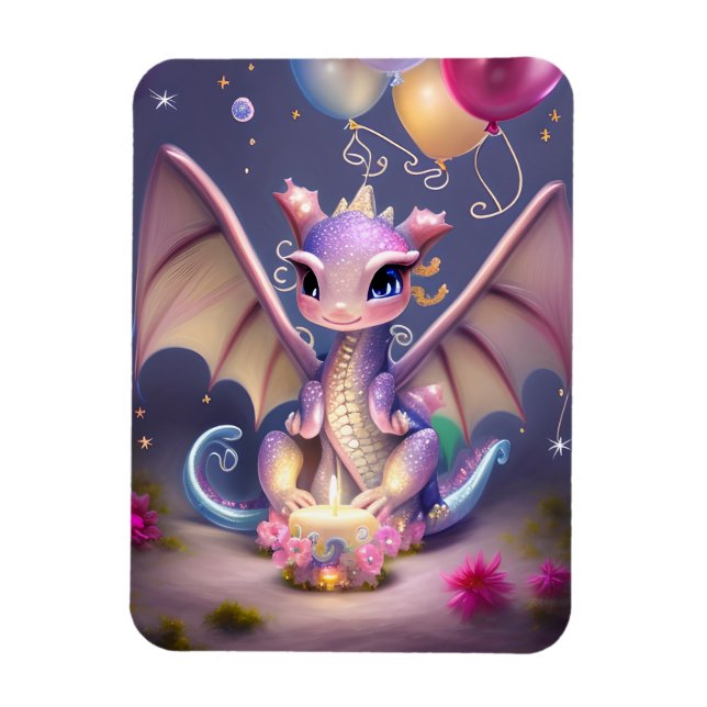 Fantasy Cute Kawaii baby dragon  Magnet (Vertical)