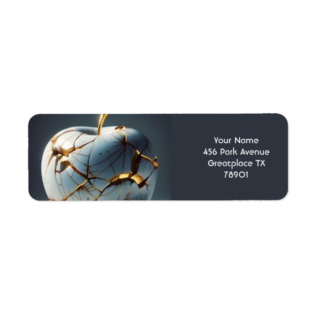 Fantasy Cute Kintsugi Porcelain Apple (Front)