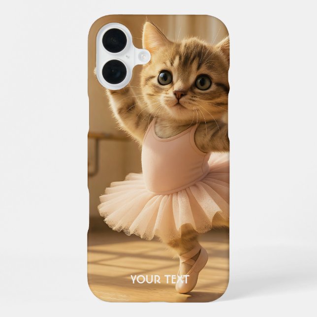 Fantasy Cute Kitten Small Ballerina iPhone Case (Back)