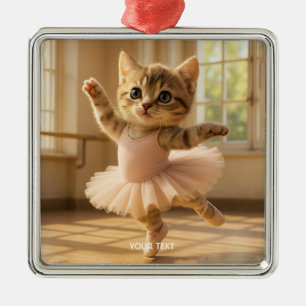 Fantasy Cute Kitten Small Ballerina Metal Tree Decoration