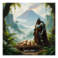 Fantasy Cute Knight Guarding Eggs