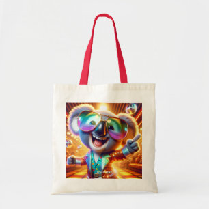 Fantasy Cute Koala Dancing Disco Tote Bag