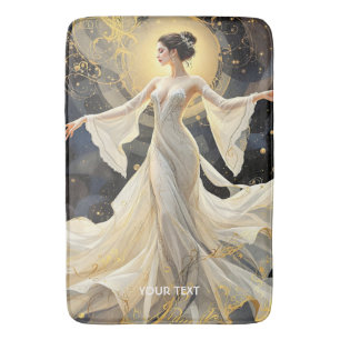 Fantasy Cute Lady Dancing Space Bath Mat