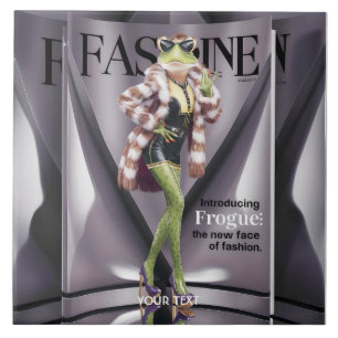 Fantasy Cute Lady Frog Magazine Tile