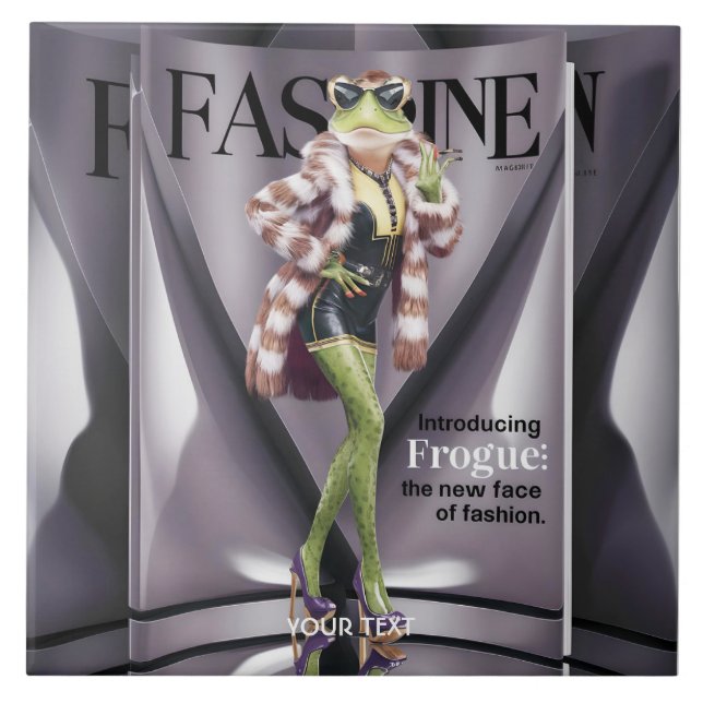 Fantasy Cute Lady Frog Magazine Tile (Front)
