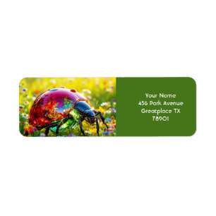 Fantasy Cute Ladybug Polished Glass