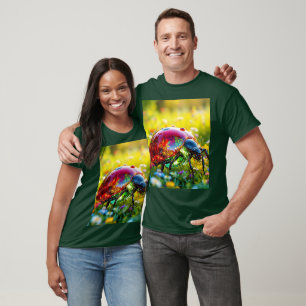 Fantasy Cute Ladybug Polished Glass T-Shirt