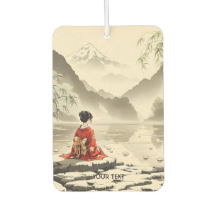 Fantasy Cute Lake Flowers Girl Car Air Freshener