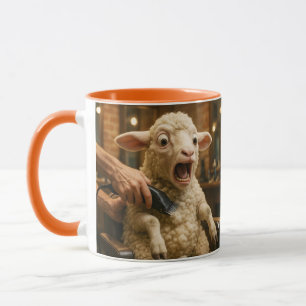 Fantasy Cute Lamb Scared Shaving Mug