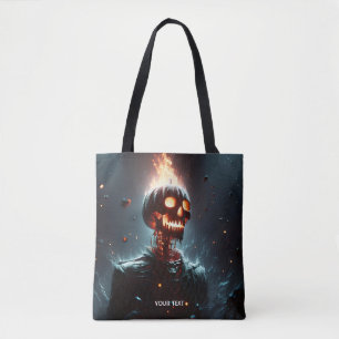 Fantasy Cute Lantern Pumpkin Halloween Tote Bag