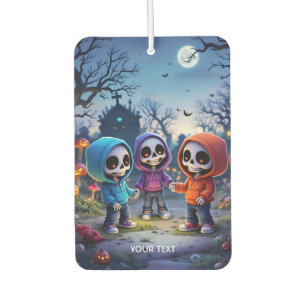 Fantasy Cute Laughing Chibi Skeletons Car Air Freshener