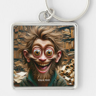 Fantasy Cute Library Big Eyes Key Ring