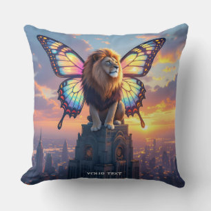 Fantasy Cute Lion Butterfly Wings Cushion