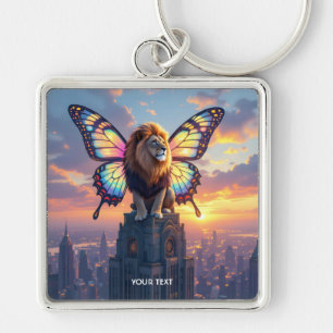 Fantasy Cute Lion Butterfly Wings Key Ring
