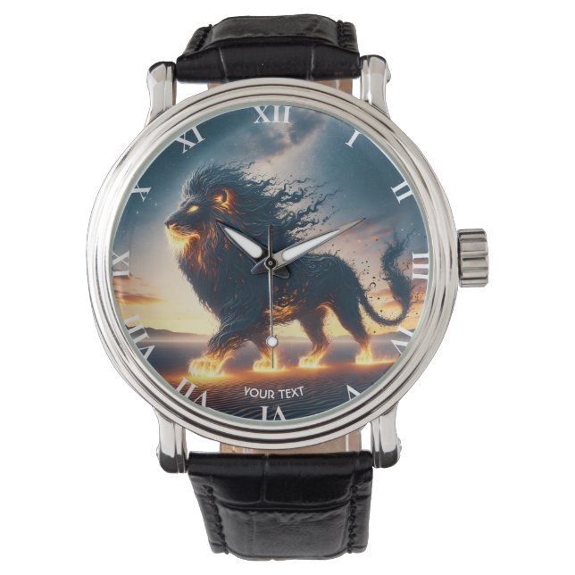 Fantasy Cute Lion Desert Fire Watch (Front)