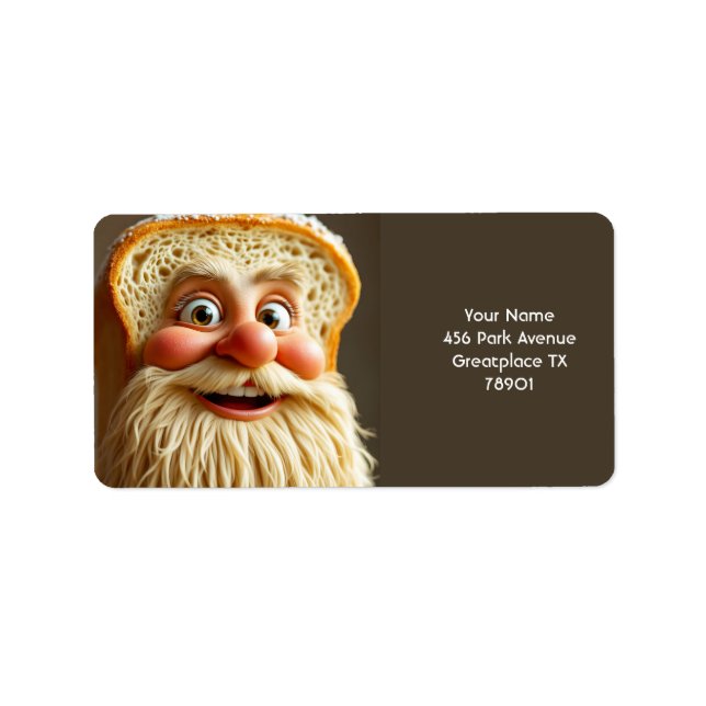 Fantasy Cute Loaf Bread Beard Label (Front)