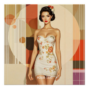 Fantasy Cute Lovely Japanese Lady Poster