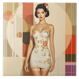 Fantasy Cute Lovely Japanese Lady Tile