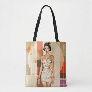 Fantasy Cute Lovely Japanese Lady Tote Bag
