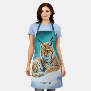 Fantasy Cute Lynx Cub Winter Apron