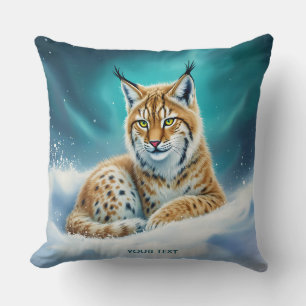 Fantasy Cute Lynx Cub Winter Cushion