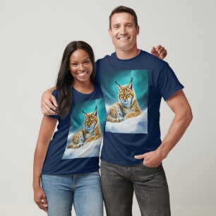 Fantasy Cute Lynx Cub Winter T-Shirt