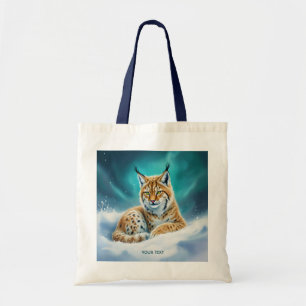 Fantasy Cute Lynx Cub Winter Tote Bag