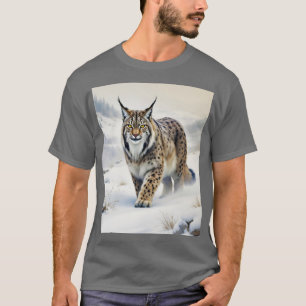 Fantasy Cute Lynx Winter Snow T-Shirt