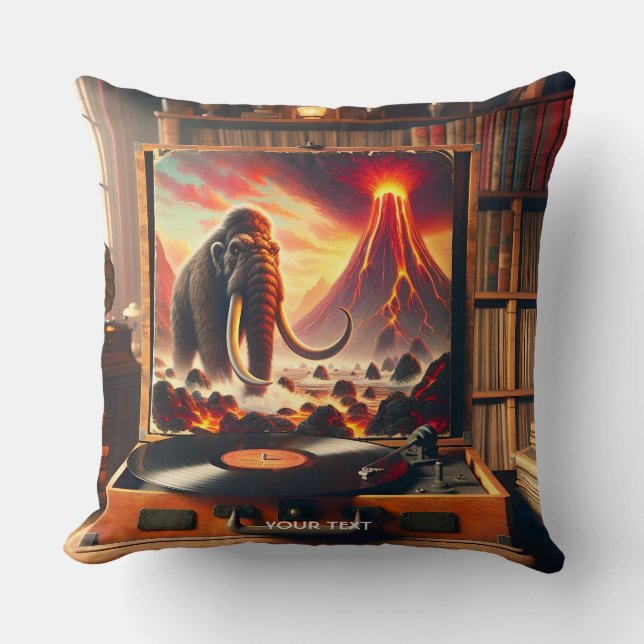 Fantasy Cute Mammoth Vinyl Player Cushion (Front)