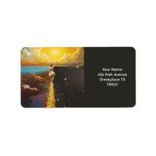 Fantasy Cute Man Rope Space Label