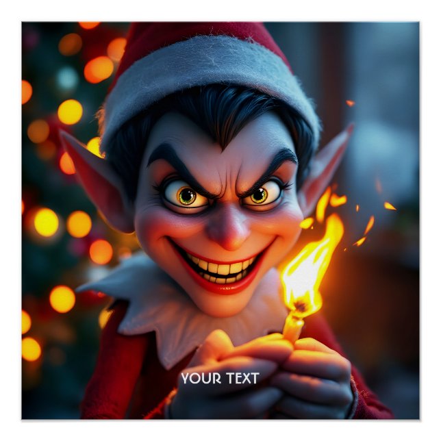 Fantasy Cute  Match Christmas Tree Poster (Front)